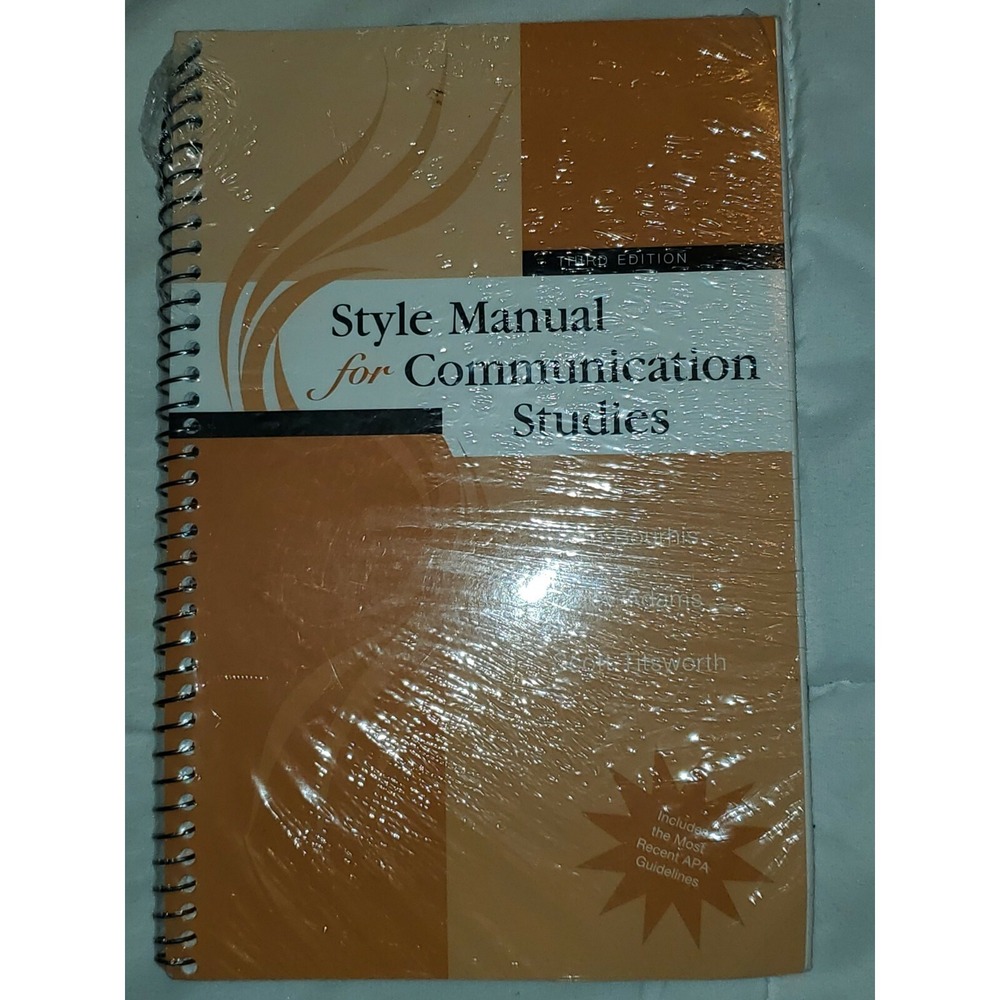 Style Manual for Communication Studies by Carey Adams, John Bourhis and Scott T…
